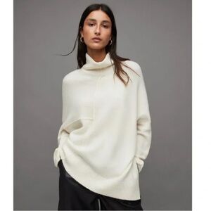 AllSaints Lock Roll Neck Asymmetric Sweater Sz Lrg